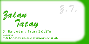 zalan tatay business card